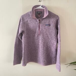 Patagonia Better Sweater Quarter-Zip Fleece Pullover Womens Medium Lavender
